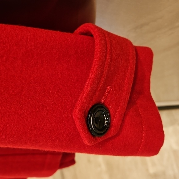 💕GAP💕 Cropped Length Pea Coat ~ Red Small - Picture 8 of 15